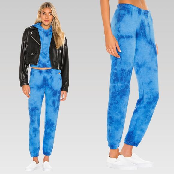 Aviator Nation Hand Dyed Tie Dye Sweatpants size Large Blue Like New - Picture 4 of 7